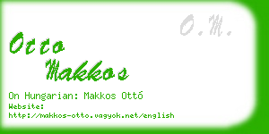 otto makkos business card