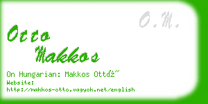 otto makkos business card